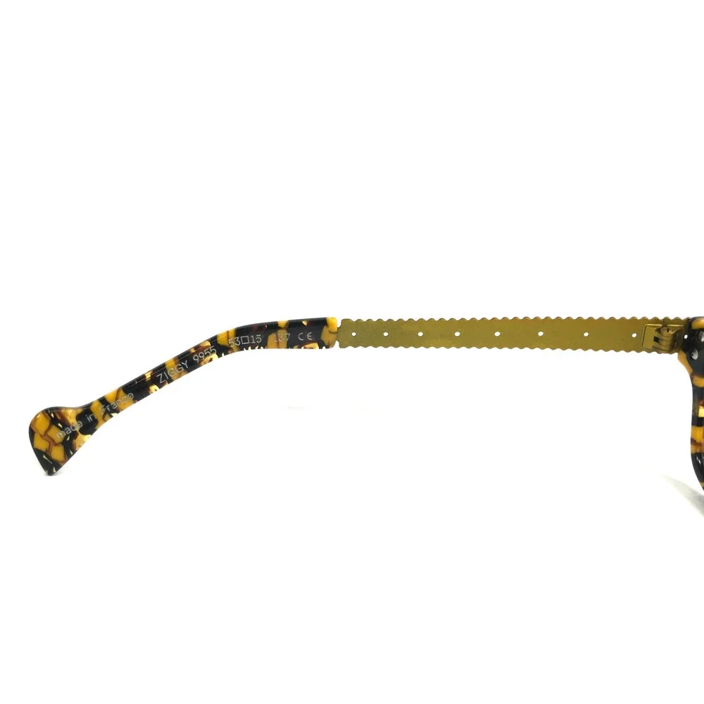BOZ Eyeglasses Frames ZIGGY 9955 Brown Marble Matte Gold Argyle Arms 53-15-137